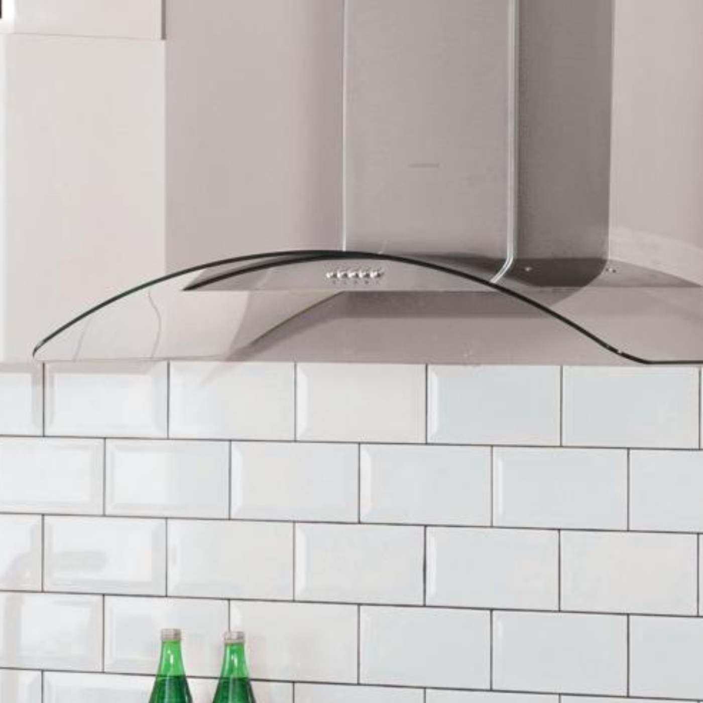 Hotte cuisine murale Silverline ZINIA inox et verre 60 cm
