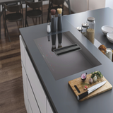 Plaque induction avec hotte intégrée Silverline FLOW MAX PRO 78cm noir et inox - évacuation arrière