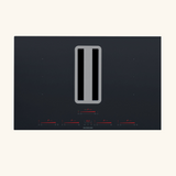 Plaque induction avec hotte intégrée Silverline FLOW MAX PRO 78cm noir et inox - évacuation arrière