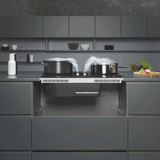 Plaque induction avec hotte intégrée Silverline FLOW MAX PRO 78cm noir et inox - évacuation arrière