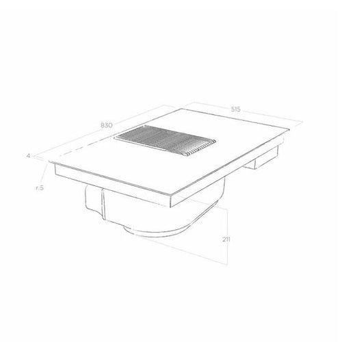 Plaque de cuisson avec hotte intégrée Elica NIKOLATESLA PRIME S -  Évacuation