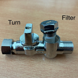 Robinets d'arrêt - Set de 2 robinets d'arrêt avec filtre