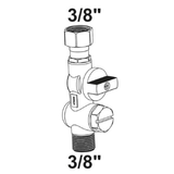 Robinets d'arrêt - Set de 2 robinets d'arrêt avec filtre
