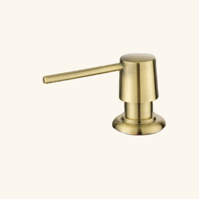 Distributeur savon cuisine encastrable Helika laiton doré