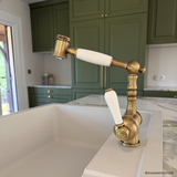 Robinet douchette vintage vieux bronze Chambord ADELIN