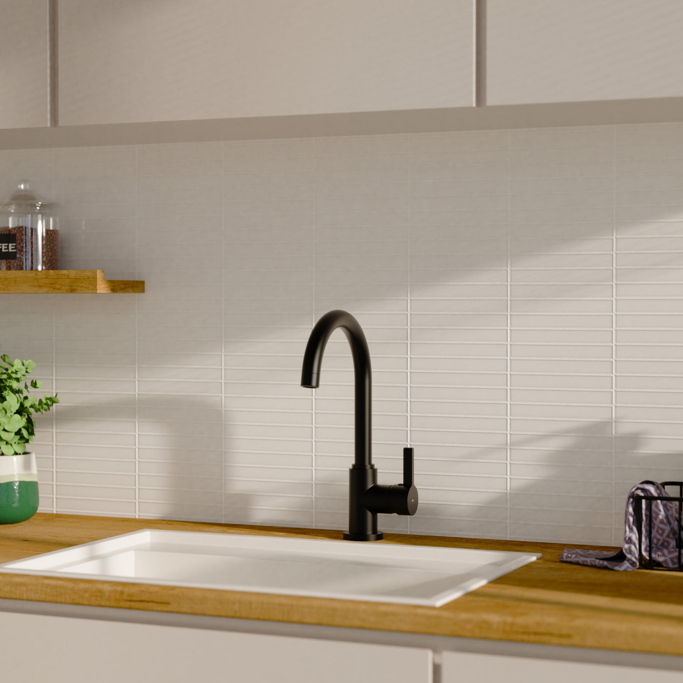 Robinet mitigeur cuisine Instmaier LEONA noir mat