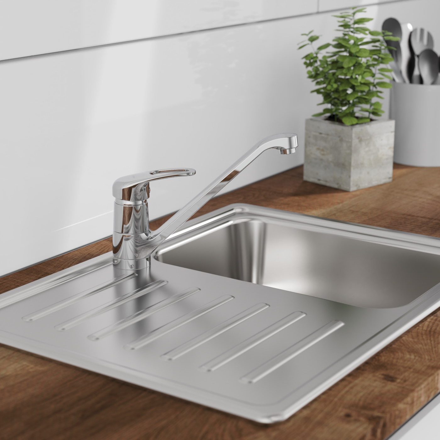 Robinet mitigeur cuisine chromé GRANDE