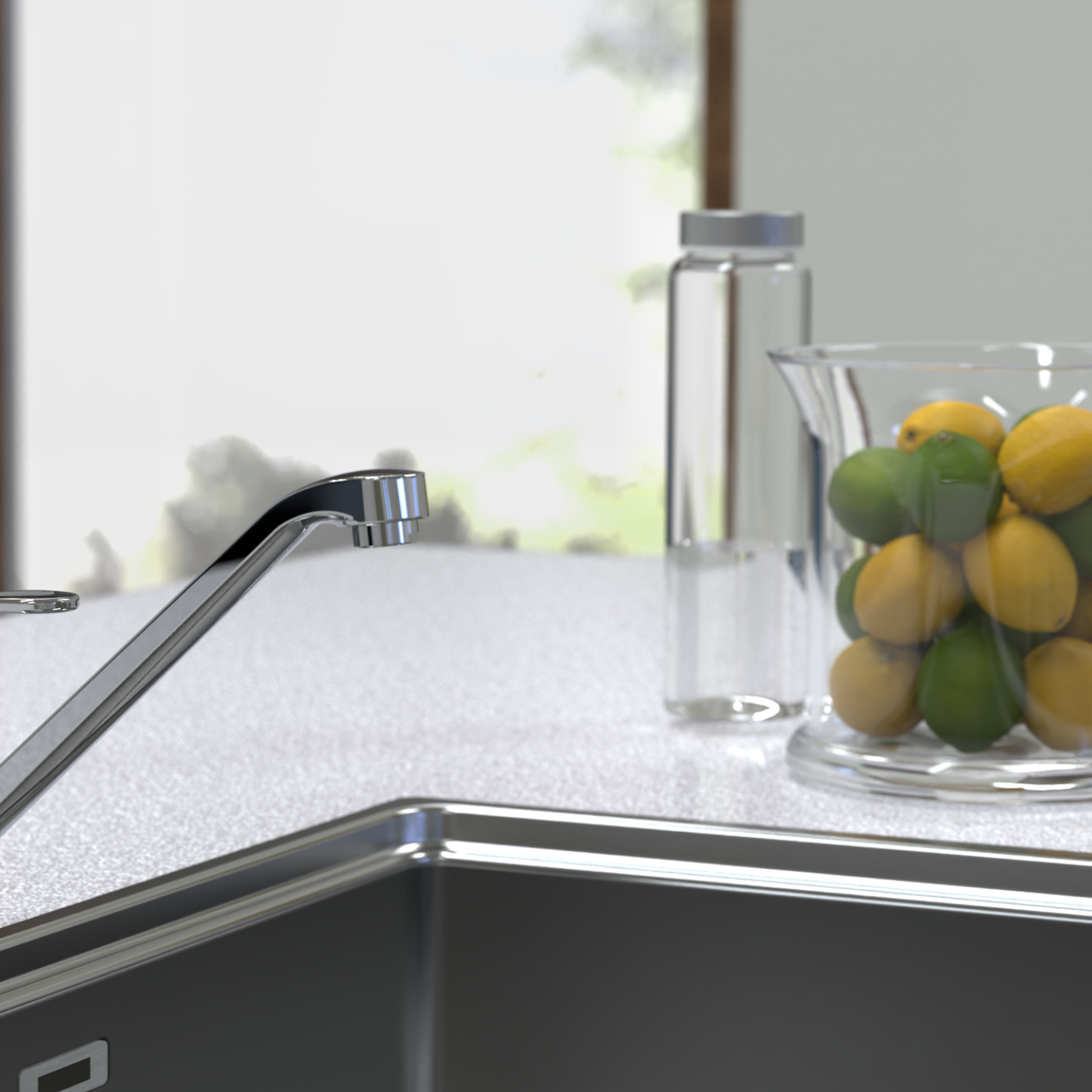 Robinet mitigeur cuisine chromé GRANDE