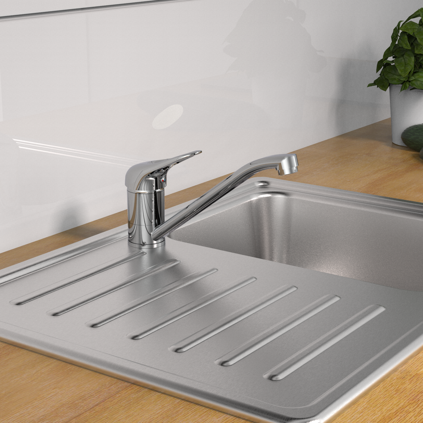 Robinet cuisine Schütte PORTO bec droit chromé