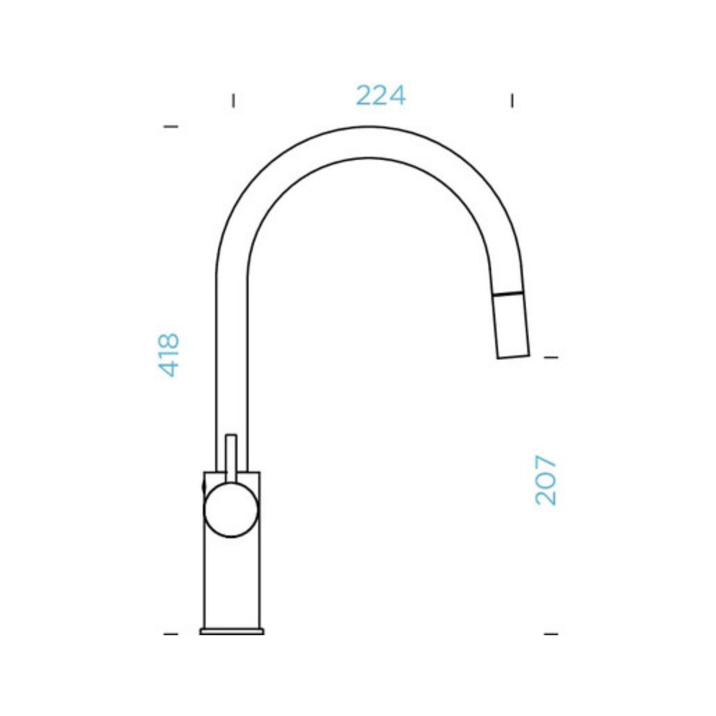 Robinet Douchette Schock HEKATE blanc