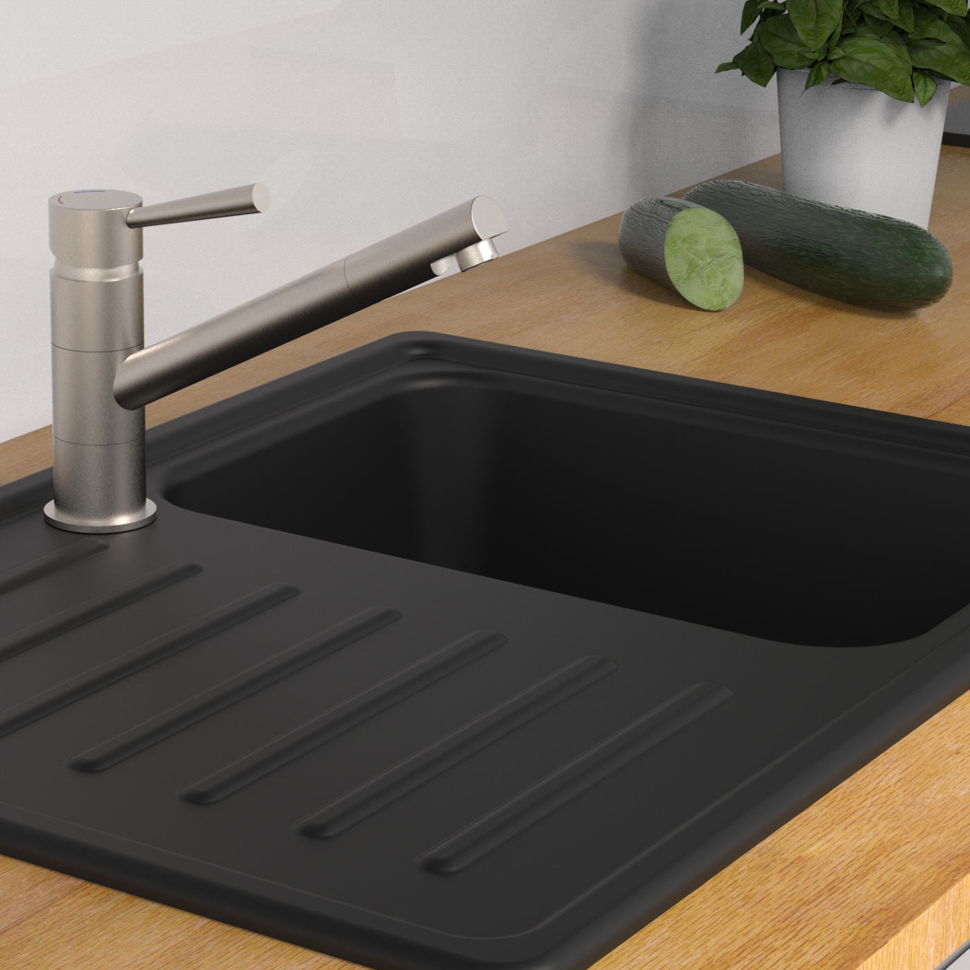 Robinet cuisine Schütte CORNWALL bec droit inox