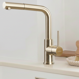 Robinet Douchette Luisina inox massif PVD doré or clair LENA