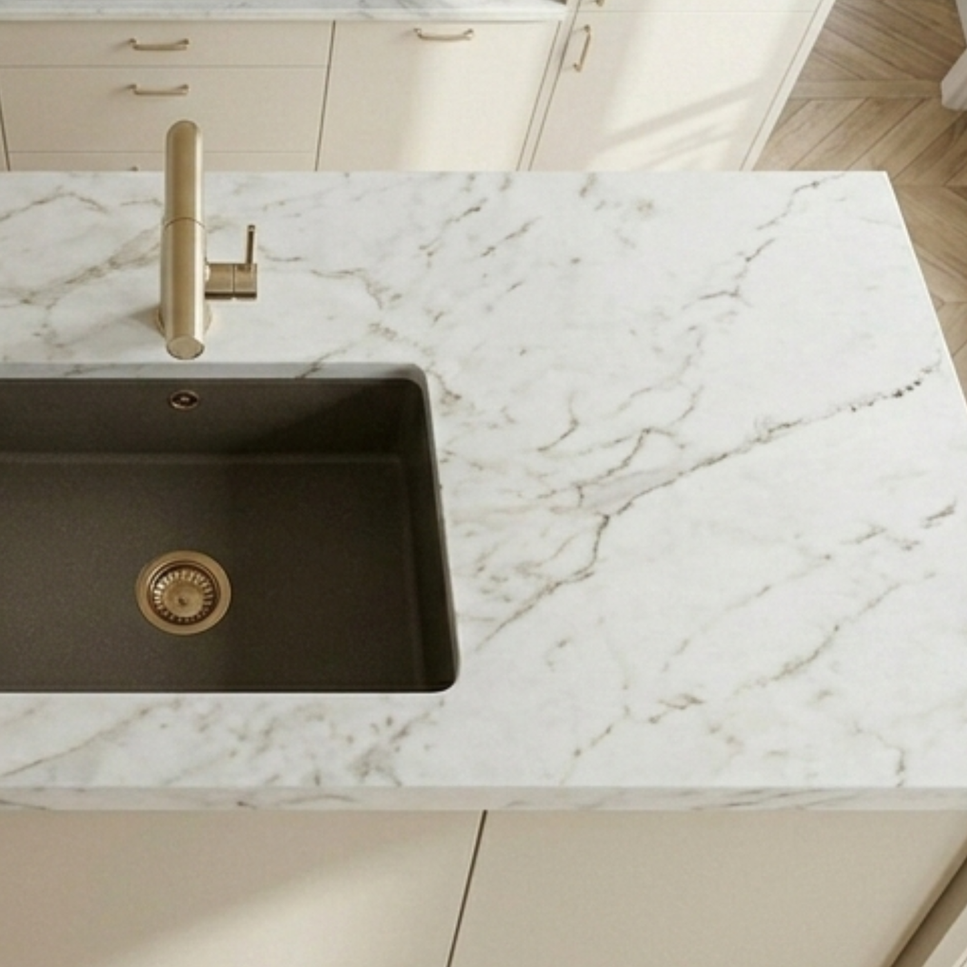 Robinet douchette Luisina inox PVD doré or clair ARCHIE