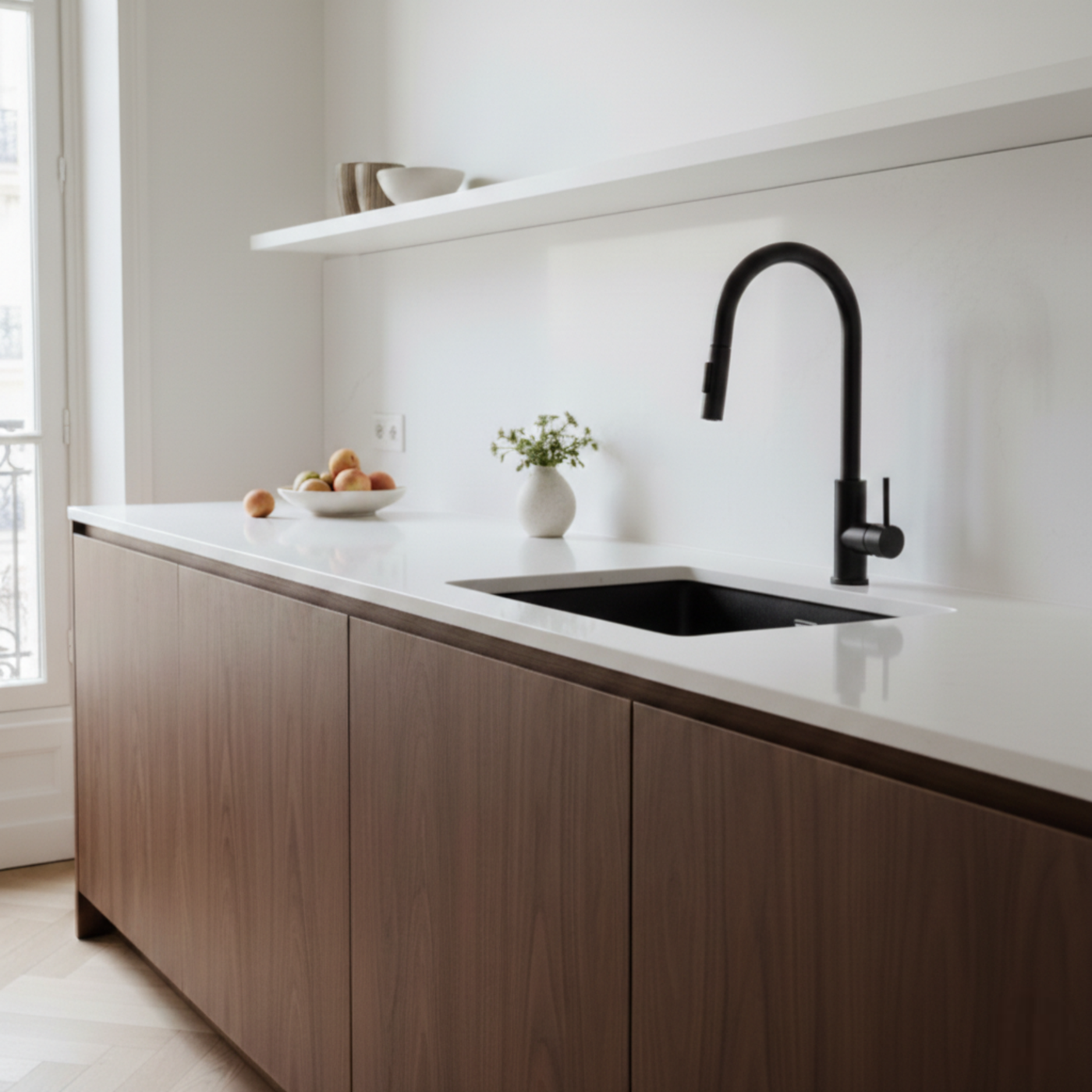 Robinet douchette Luisina inox noir mat MARCEAU