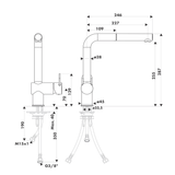 Robinet Douchette Luisina noir mat LORIS