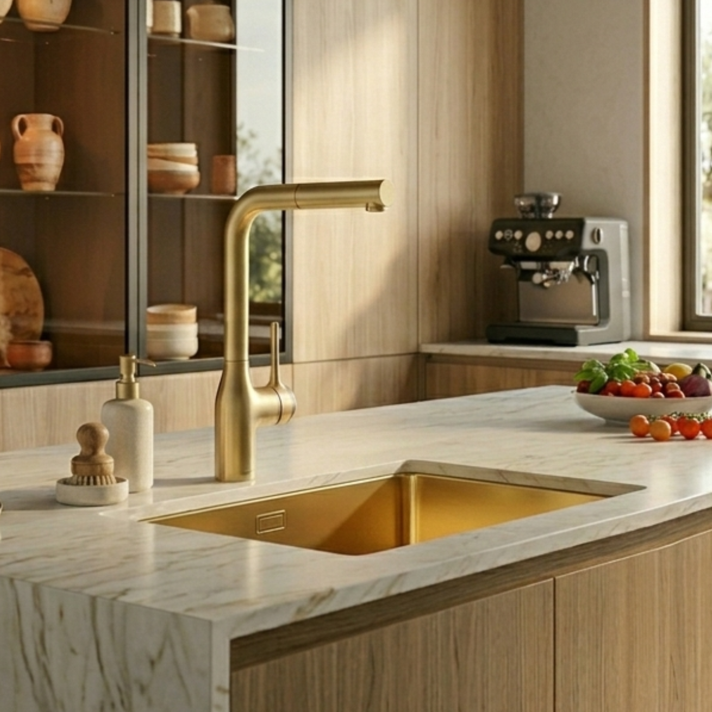 Robinet douchette Nobili MANIA doré laiton