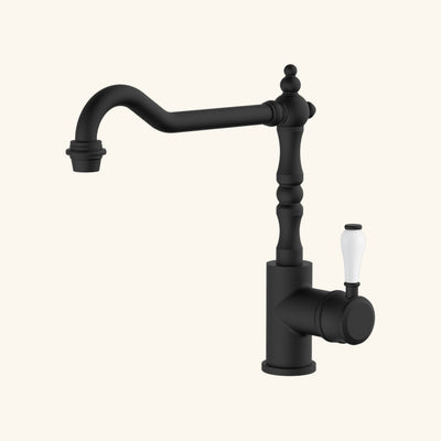 Robinet cuisine vintage noir mat ALFRED