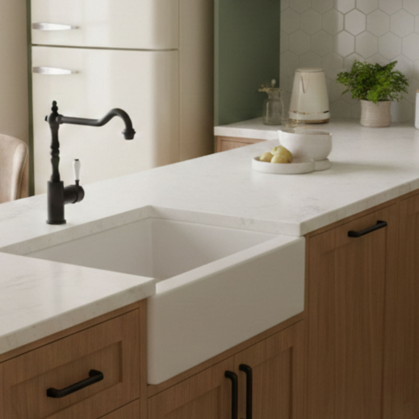 Robinet cuisine vintage noir mat ALFRED