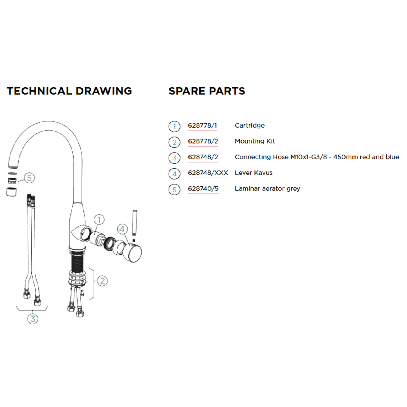 Robinet Schock KAVUS inox doré