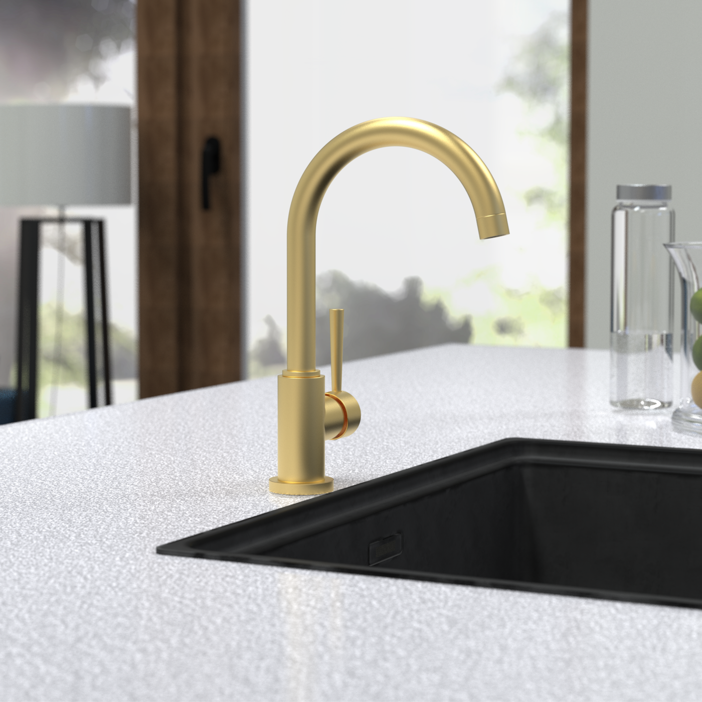 Robinet cuisine Schütte CORNWALL doré mat