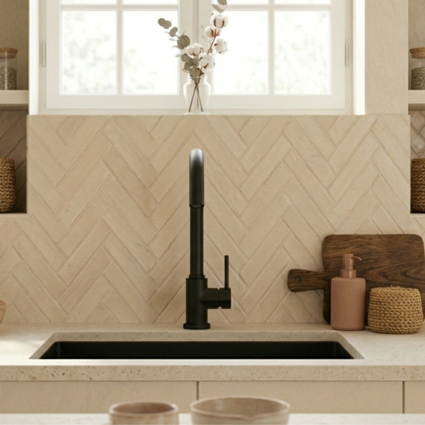 Robinet cuisine Luisina noir mat EDEN