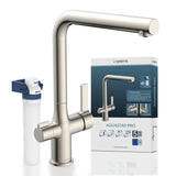 Robinet filtrant Schütte AQUASTAR PRO effet inox