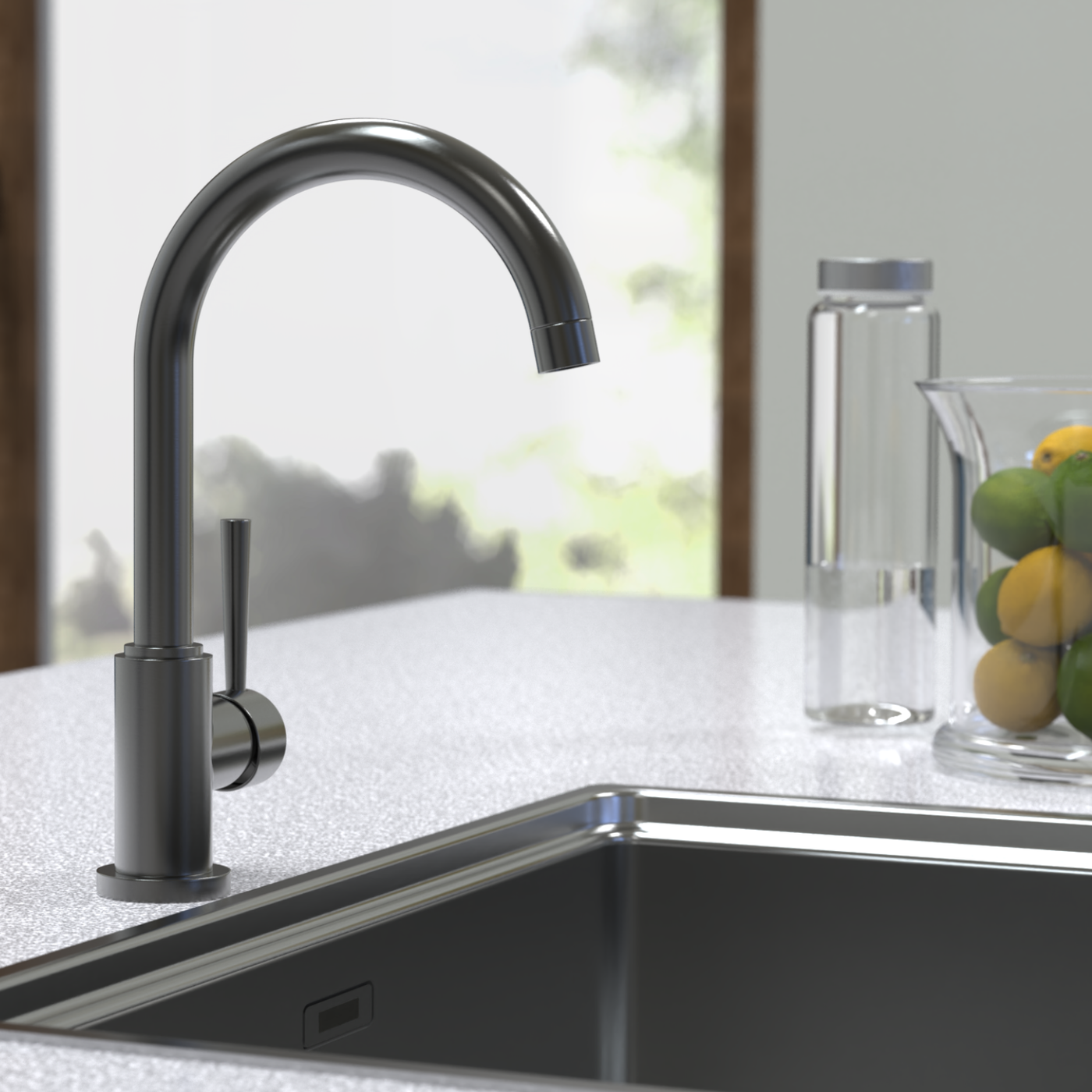 Robinet cuisine Schütte CORNWALL gris graphite mat