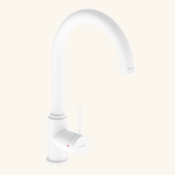 Robinet cuisine Luisina bec pivotant blanc mat RAPHAEL