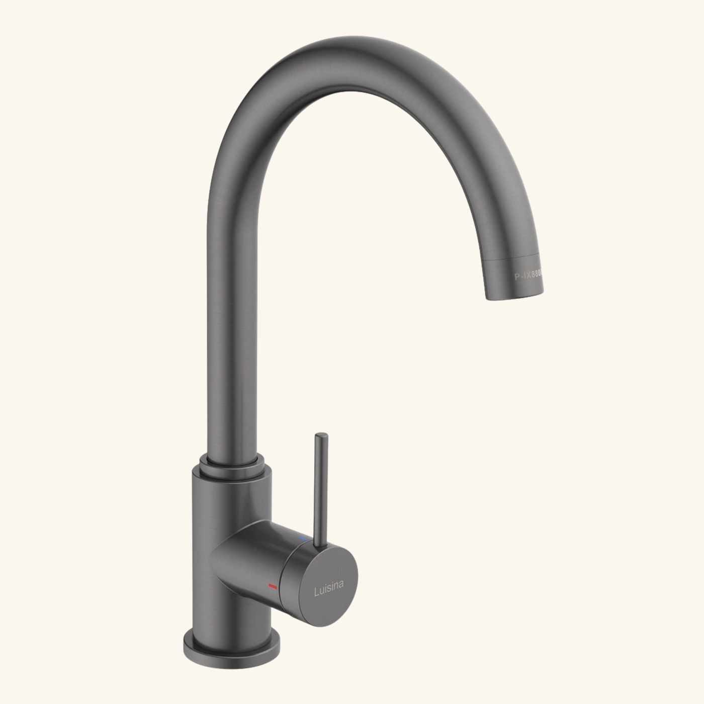 Robinet cuisine Luisina bec pivotant gris graphite RAPHAEL
