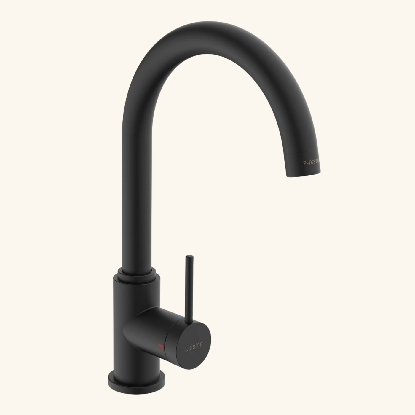 Robinet cuisine Luisina bec pivotant noir mat RAPHAEL