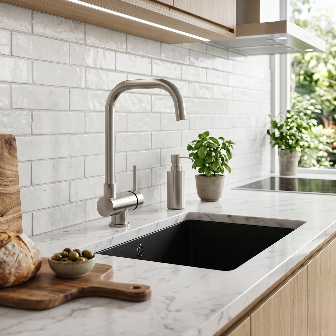 Robinet rabattable Luisina ULYSSE effet inox