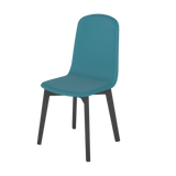 Chaise de salle à manger GUSTAVE bleu canard