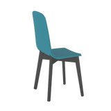 Chaise de salle à manger GUSTAVE bleu canard