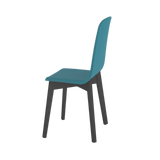 Chaise de salle à manger GUSTAVE bleu canard
