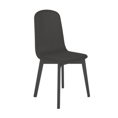 Chaise de salle à manger GUSTAVE noir graphite