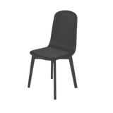 Chaise de salle à manger GUSTAVE noir graphite