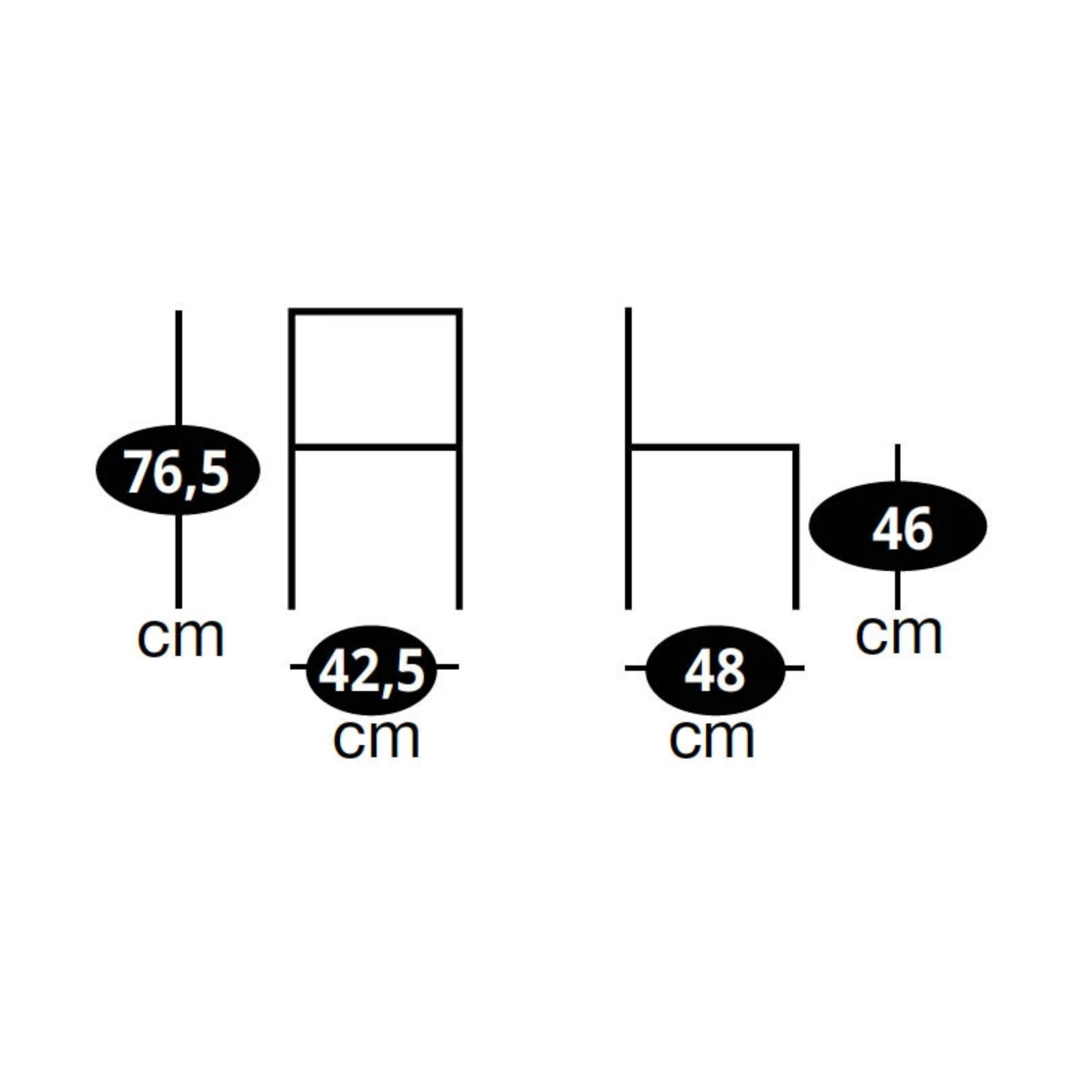 Chaise de salle à manger ROSIE noir