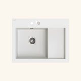 Vidage automatique gain de place 1 bac CUIPD013 pour évier granit - Siphon gain de place