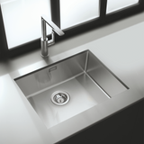 Vidage manuel 1 bac CUIPD245 pour évier inox Luisina VIBRATO - Siphon gain de place