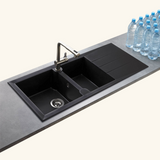 Vidage manuel CUIPD341 pour évier TUNIA 2 bacs - Siphon gain de place