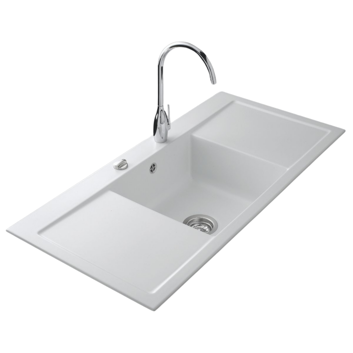 Vidage automatique 1 bac CUIPD368 / CUIPD019 évier CLEYA et V&B ARCHITECTURA - Siphon gain de place