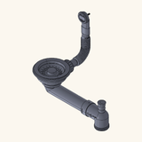 Vidage Bonde manuelle évier 1 bac doré sans siphon - Gain de place