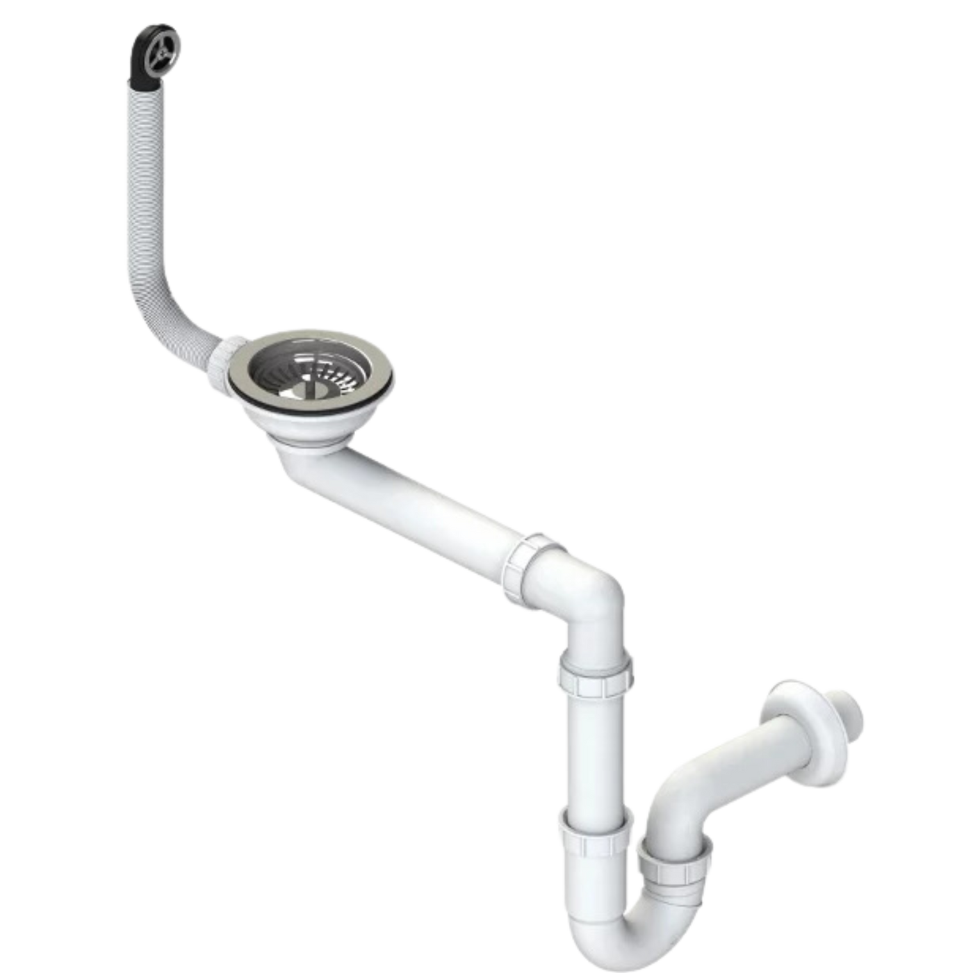 Vidage manuel gain de place 1 bac CUIPD657-A - Siphon gain de place