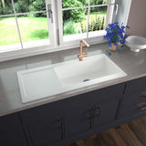 Vidage manuel CUIPD521 pour évier Kümbad YUNA 1 très grand bac 1 égouttoir - Siphon gain de place