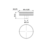 Bouton vidage automatique évier Luisina rond cannelé inox