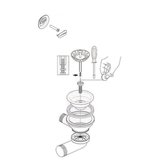 Kit bonde + trop plein en inox doré brillant Luisina pour évier QUADRILLE