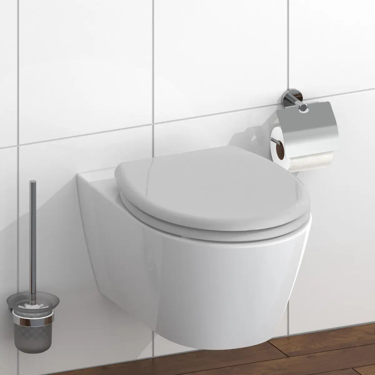 Abattant WC Schütte GREY en duroplast Gris avec Frein de Chute