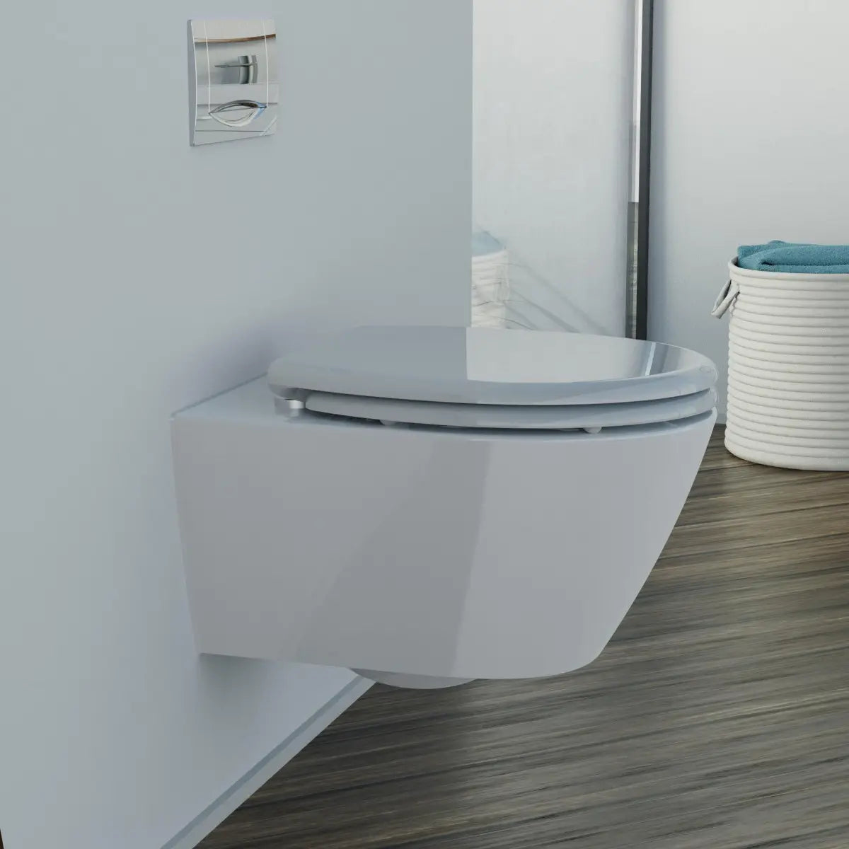 Abattant WC Schütte GREY en duroplast Gris avec Frein de Chute