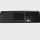 Évier granit noir Schock ELEMENT 2 bacs 1 égouttoir