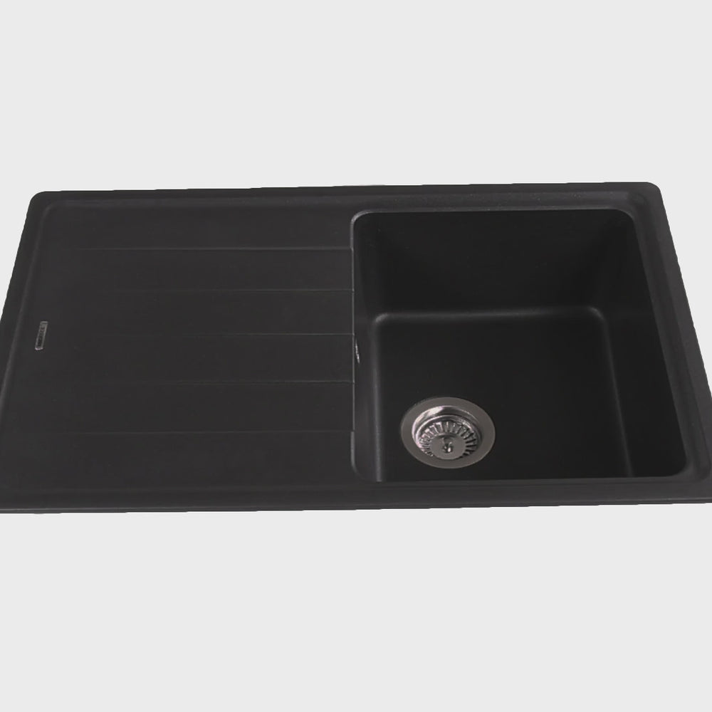 Évier granit noir Schock ELEMENT 1 bac 1 égouttoir